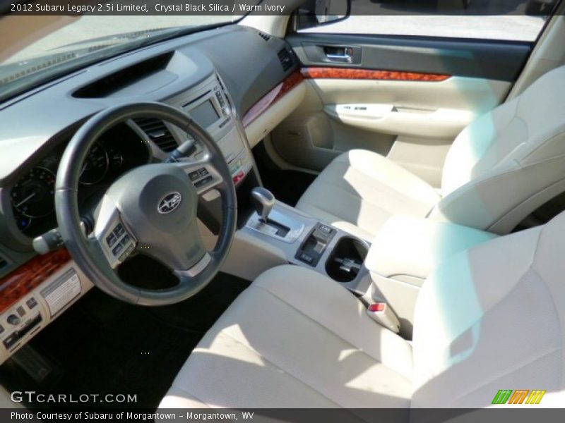 Crystal Black Silica / Warm Ivory 2012 Subaru Legacy 2.5i Limited
