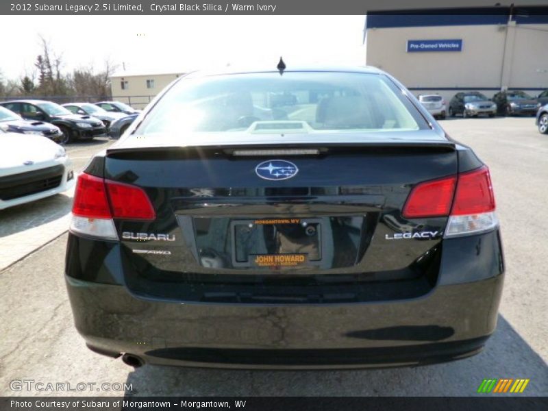 Crystal Black Silica / Warm Ivory 2012 Subaru Legacy 2.5i Limited
