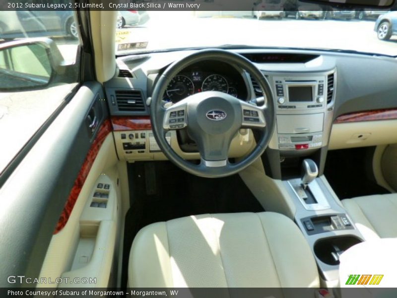 Crystal Black Silica / Warm Ivory 2012 Subaru Legacy 2.5i Limited