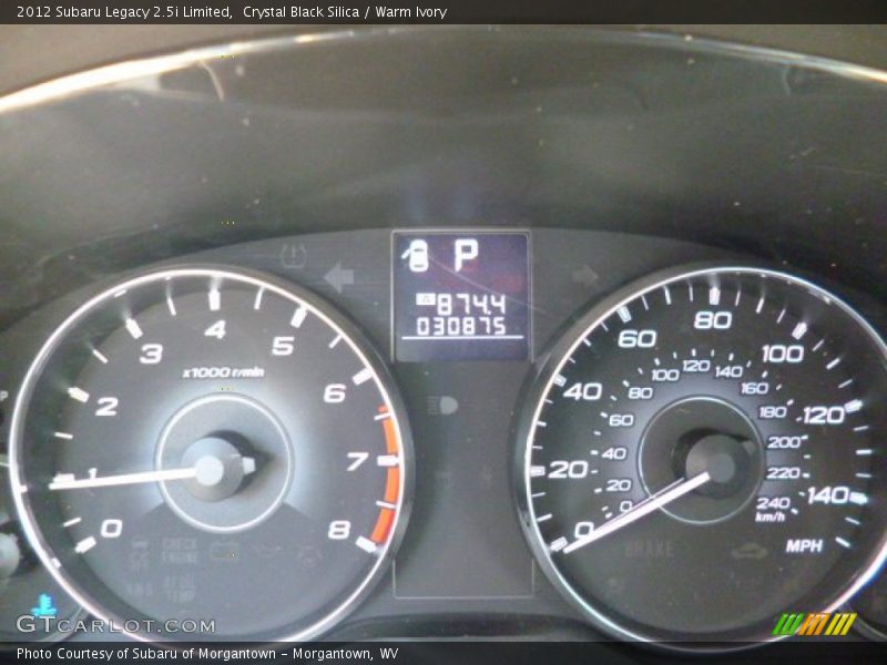 Crystal Black Silica / Warm Ivory 2012 Subaru Legacy 2.5i Limited