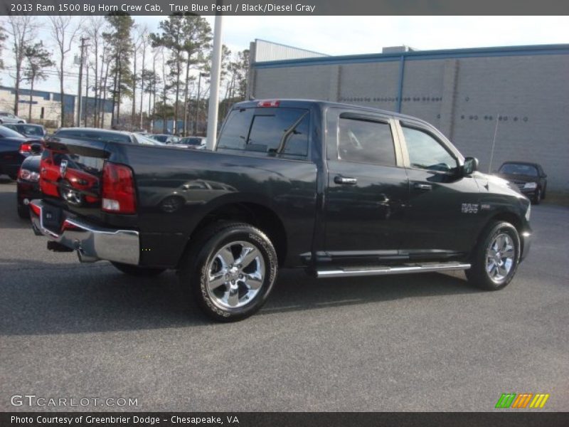 True Blue Pearl / Black/Diesel Gray 2013 Ram 1500 Big Horn Crew Cab
