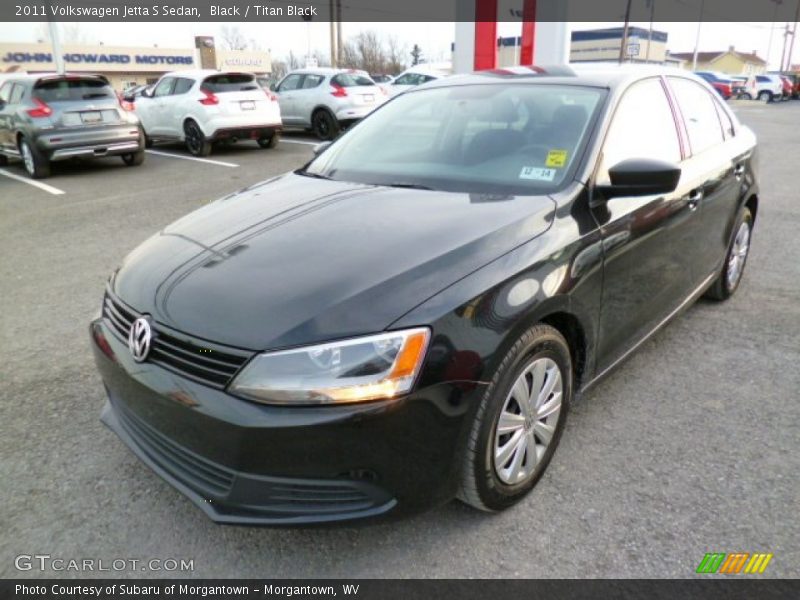 Black / Titan Black 2011 Volkswagen Jetta S Sedan