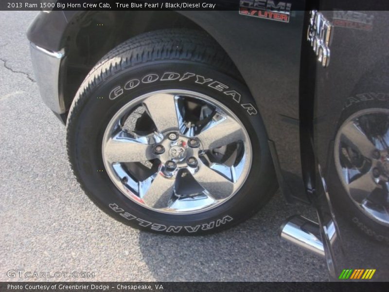 True Blue Pearl / Black/Diesel Gray 2013 Ram 1500 Big Horn Crew Cab