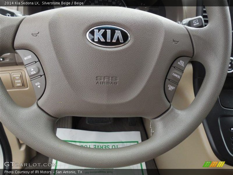 Silverstone Beige / Beige 2014 Kia Sedona LX