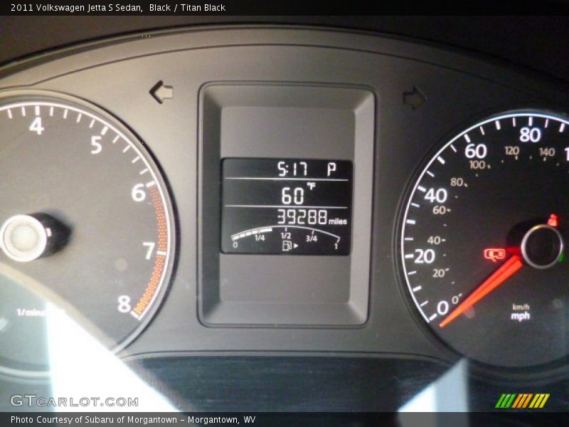 Black / Titan Black 2011 Volkswagen Jetta S Sedan