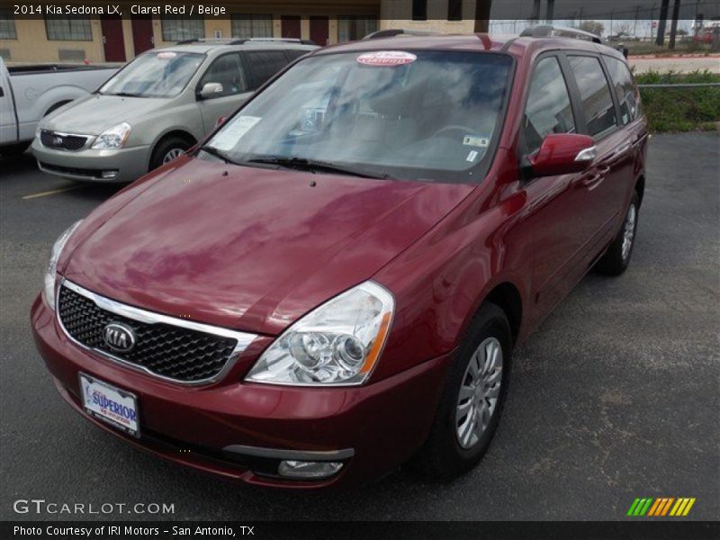 Claret Red / Beige 2014 Kia Sedona LX
