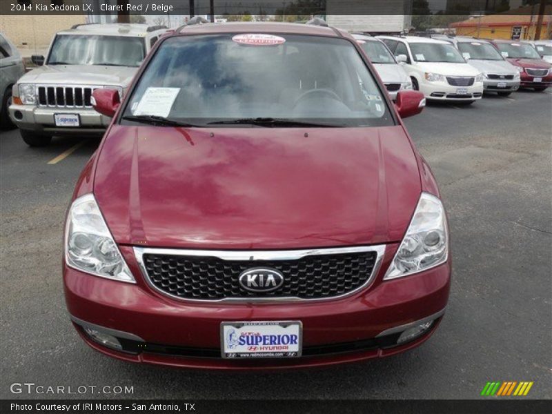 Claret Red / Beige 2014 Kia Sedona LX