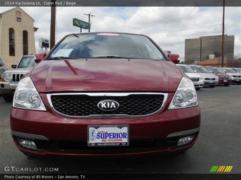 Claret Red / Beige 2014 Kia Sedona LX