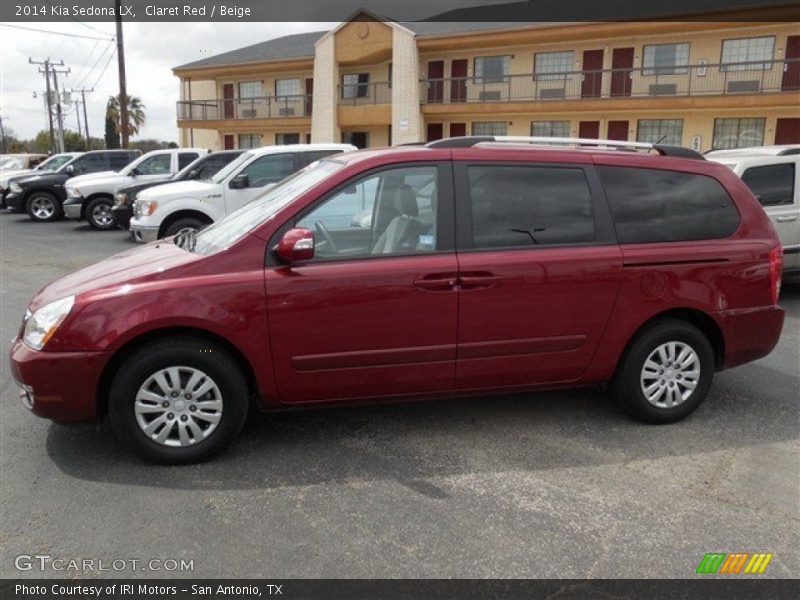 Claret Red / Beige 2014 Kia Sedona LX