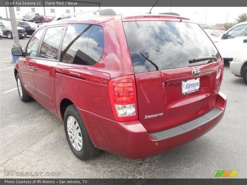 Claret Red / Beige 2014 Kia Sedona LX