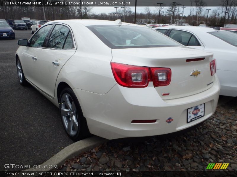 White Diamond Tricoat / Cocoa/Light Neutral 2014 Chevrolet Malibu LTZ