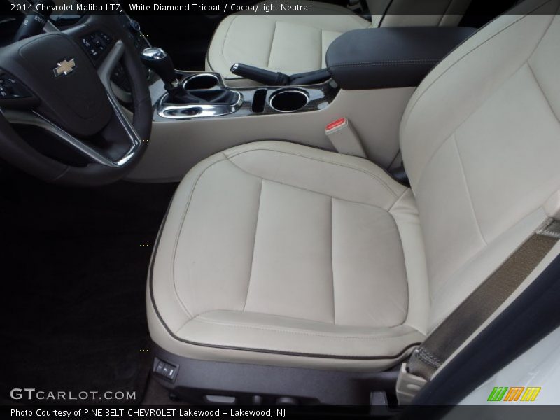 White Diamond Tricoat / Cocoa/Light Neutral 2014 Chevrolet Malibu LTZ