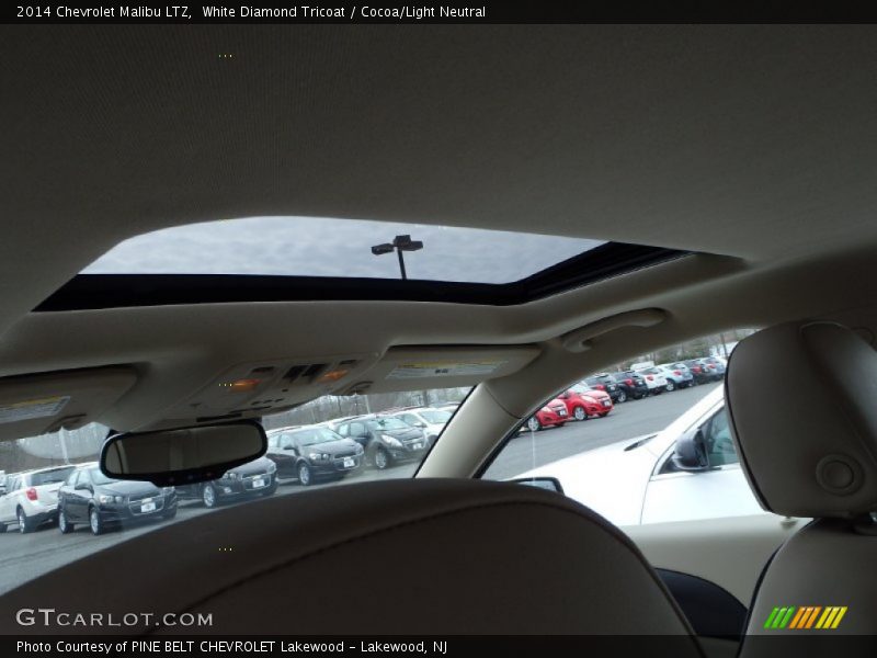 White Diamond Tricoat / Cocoa/Light Neutral 2014 Chevrolet Malibu LTZ