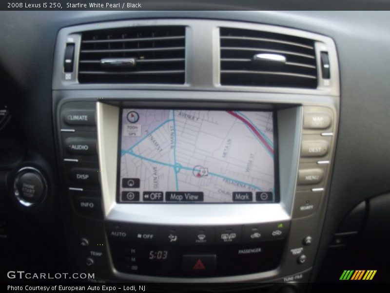 Starfire White Pearl / Black 2008 Lexus IS 250