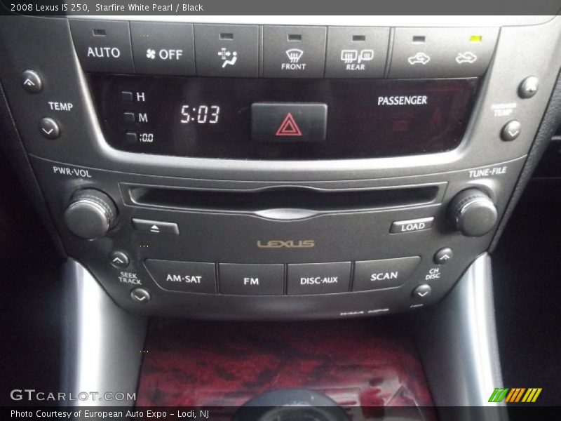 Starfire White Pearl / Black 2008 Lexus IS 250