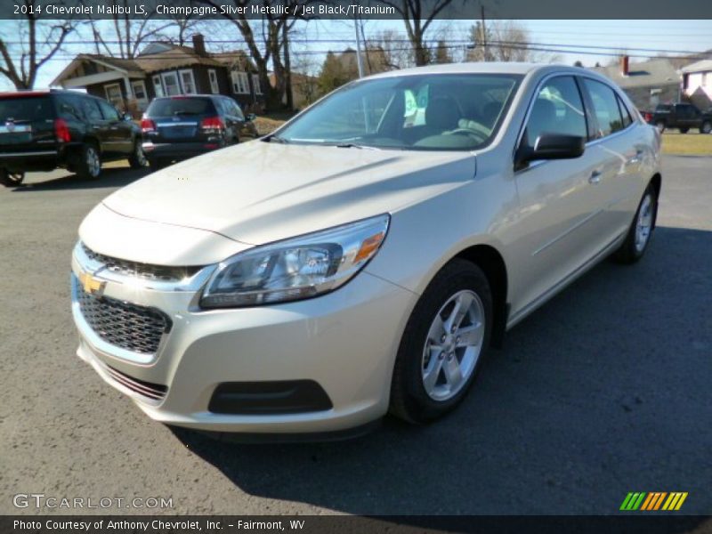Champagne Silver Metallic / Jet Black/Titanium 2014 Chevrolet Malibu LS
