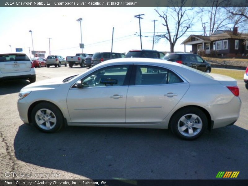 Champagne Silver Metallic / Jet Black/Titanium 2014 Chevrolet Malibu LS