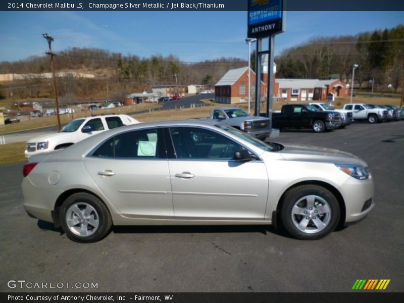 Champagne Silver Metallic / Jet Black/Titanium 2014 Chevrolet Malibu LS