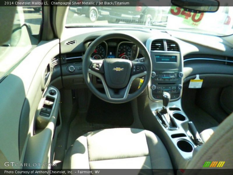 Champagne Silver Metallic / Jet Black/Titanium 2014 Chevrolet Malibu LS
