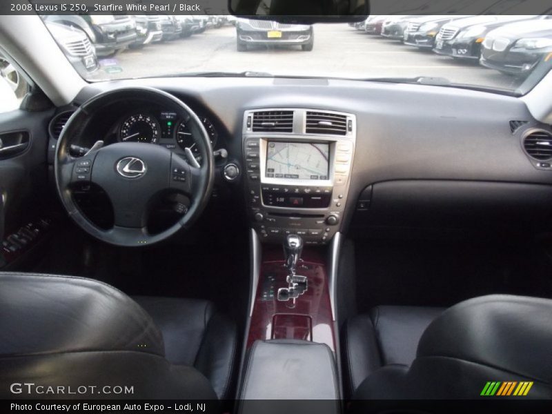 Starfire White Pearl / Black 2008 Lexus IS 250