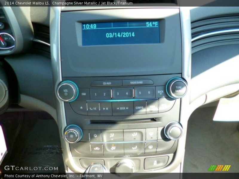 Champagne Silver Metallic / Jet Black/Titanium 2014 Chevrolet Malibu LS