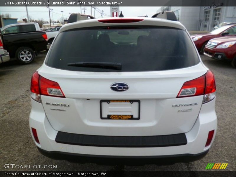 Satin White Pearl / Saddle Brown 2014 Subaru Outback 2.5i Limited