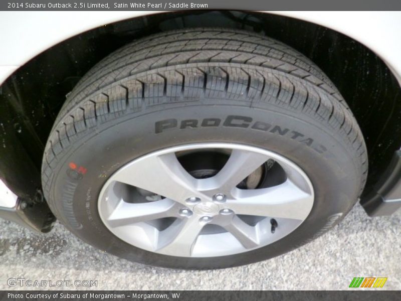 Satin White Pearl / Saddle Brown 2014 Subaru Outback 2.5i Limited