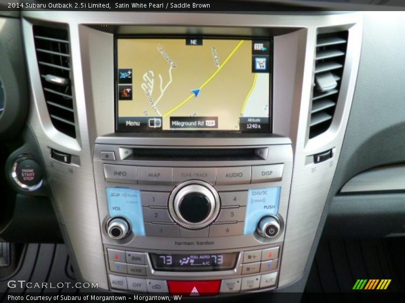 Satin White Pearl / Saddle Brown 2014 Subaru Outback 2.5i Limited