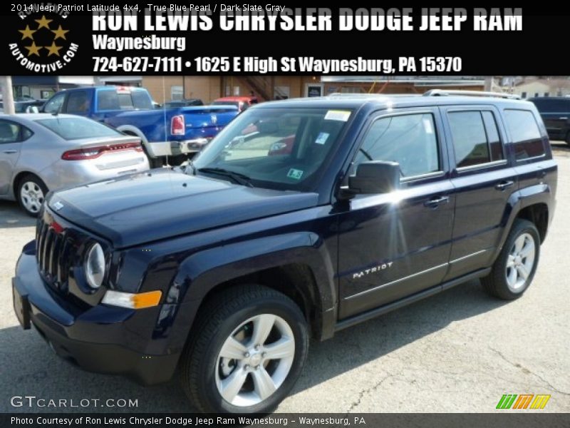 True Blue Pearl / Dark Slate Gray 2014 Jeep Patriot Latitude 4x4