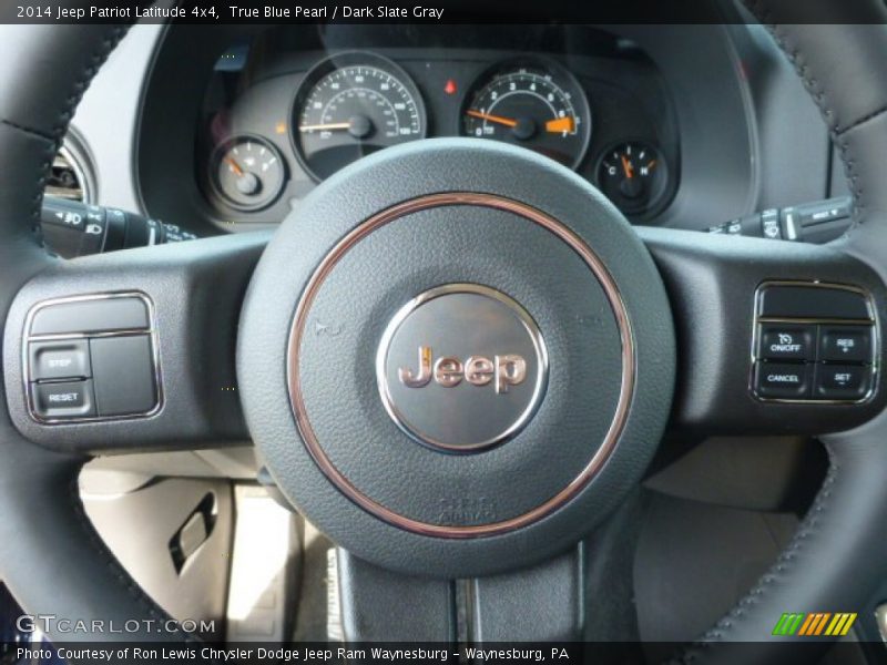 True Blue Pearl / Dark Slate Gray 2014 Jeep Patriot Latitude 4x4