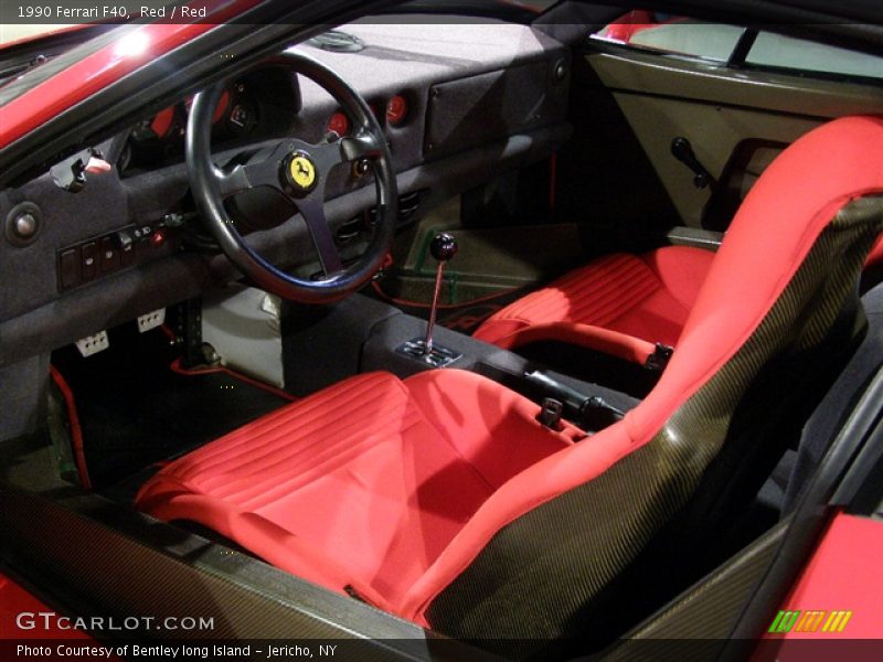 1990 Ferrari F40, Red / Red Interior, Interior view - 1990 Ferrari F40 