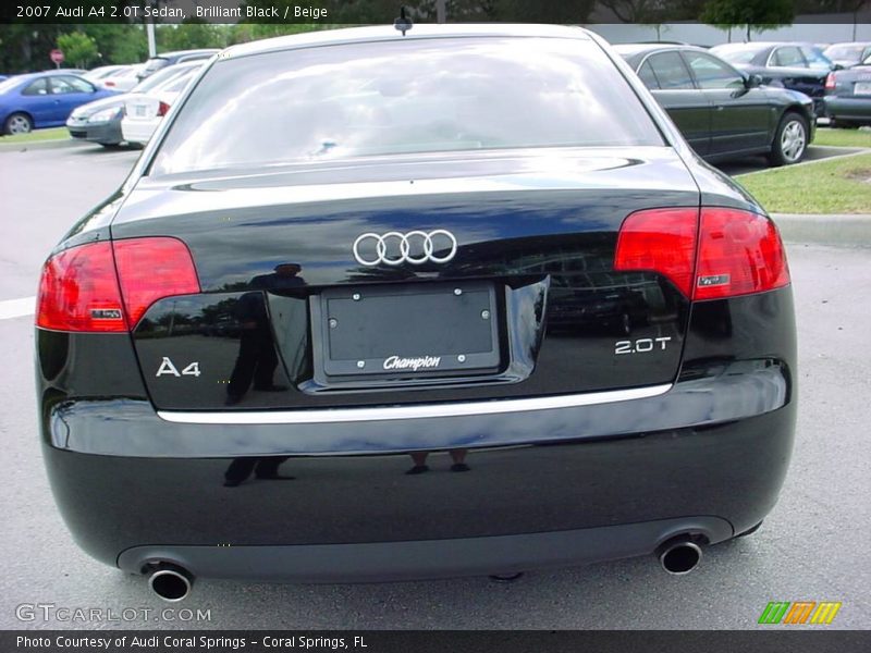 Brilliant Black / Beige 2007 Audi A4 2.0T Sedan
