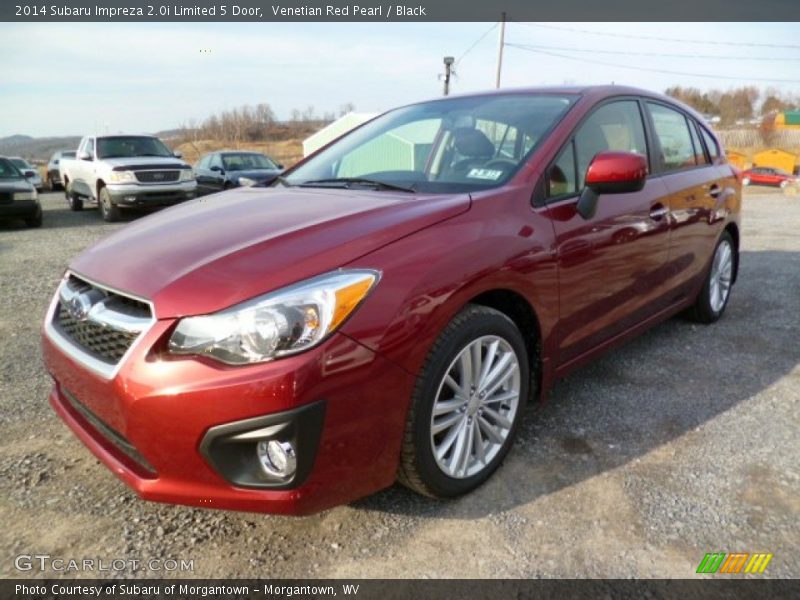 Venetian Red Pearl / Black 2014 Subaru Impreza 2.0i Limited 5 Door