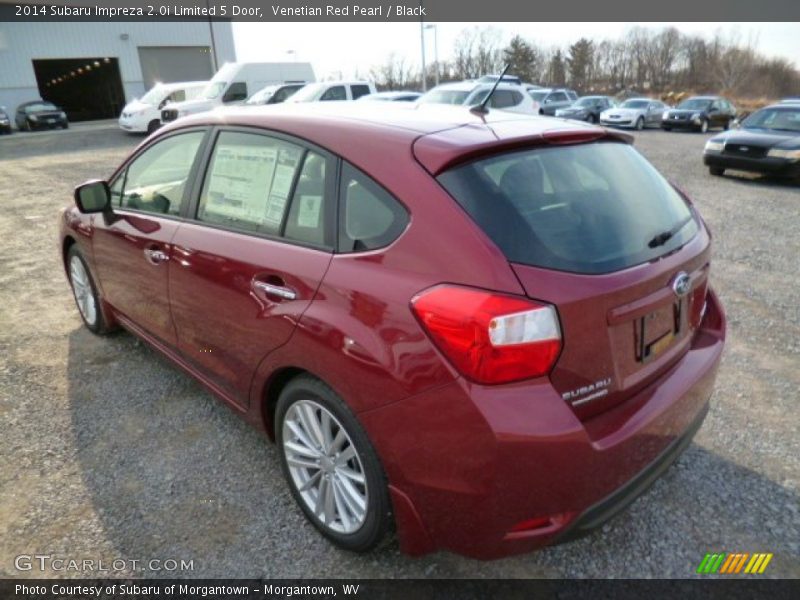 Venetian Red Pearl / Black 2014 Subaru Impreza 2.0i Limited 5 Door