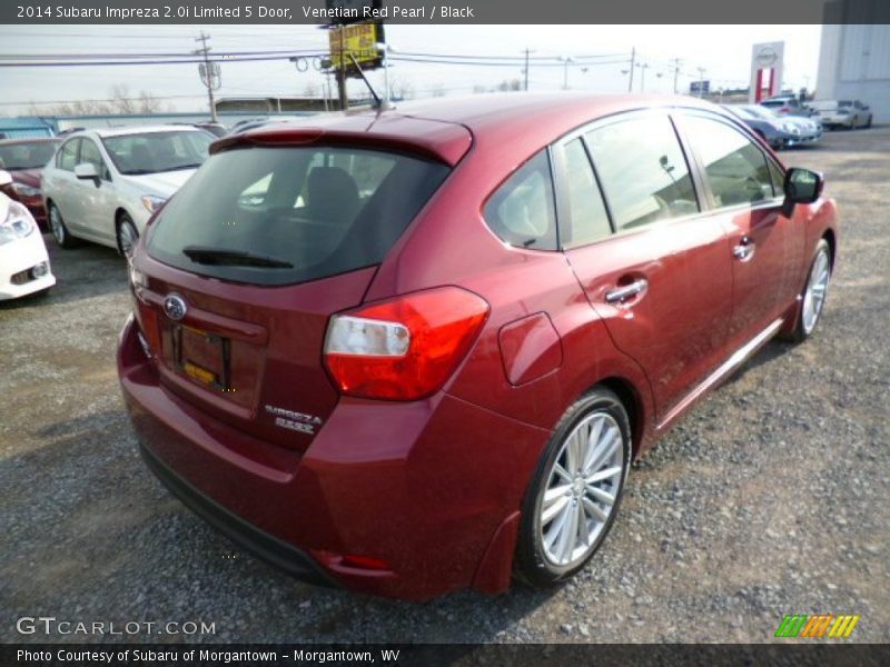 Venetian Red Pearl / Black 2014 Subaru Impreza 2.0i Limited 5 Door