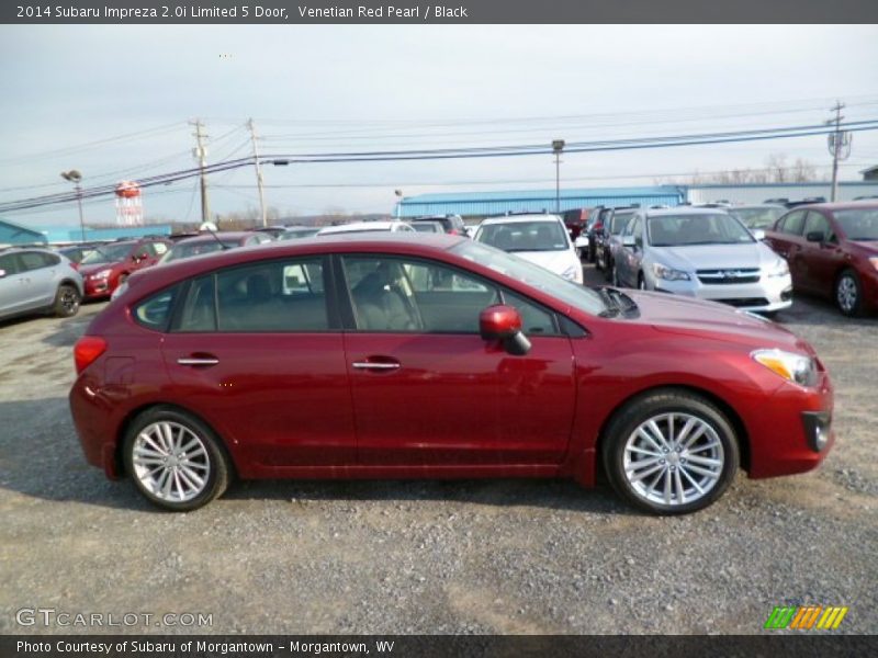 Venetian Red Pearl / Black 2014 Subaru Impreza 2.0i Limited 5 Door