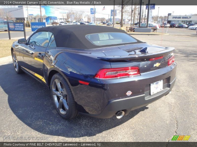 Blue Ray Metallic / Black 2014 Chevrolet Camaro SS/RS Convertible