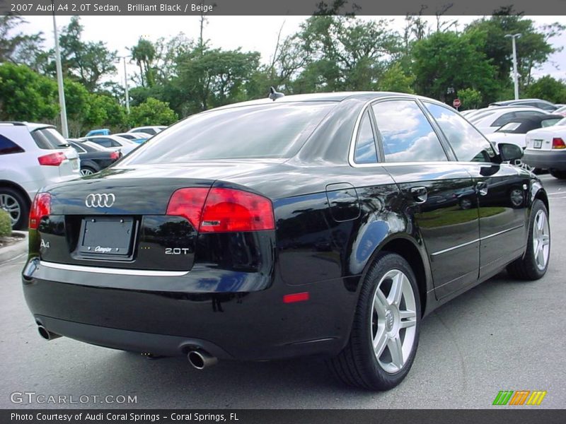 Brilliant Black / Beige 2007 Audi A4 2.0T Sedan