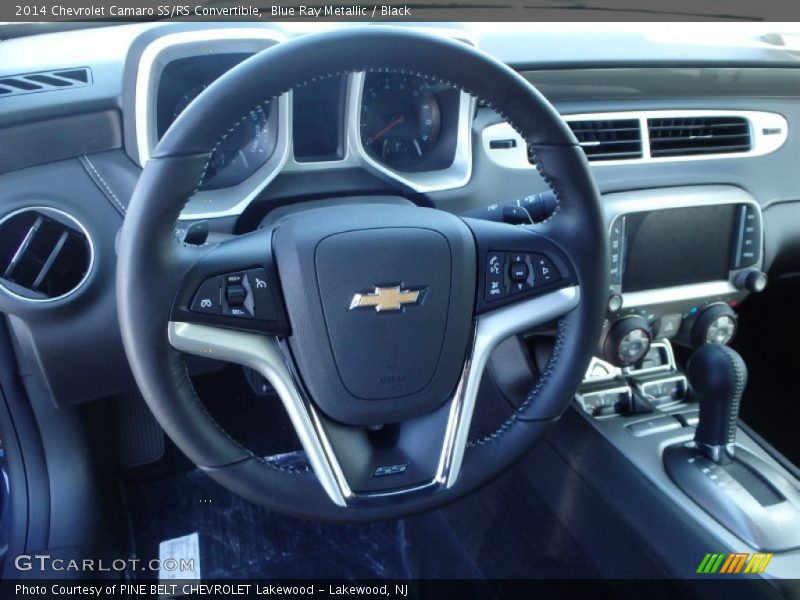 Blue Ray Metallic / Black 2014 Chevrolet Camaro SS/RS Convertible