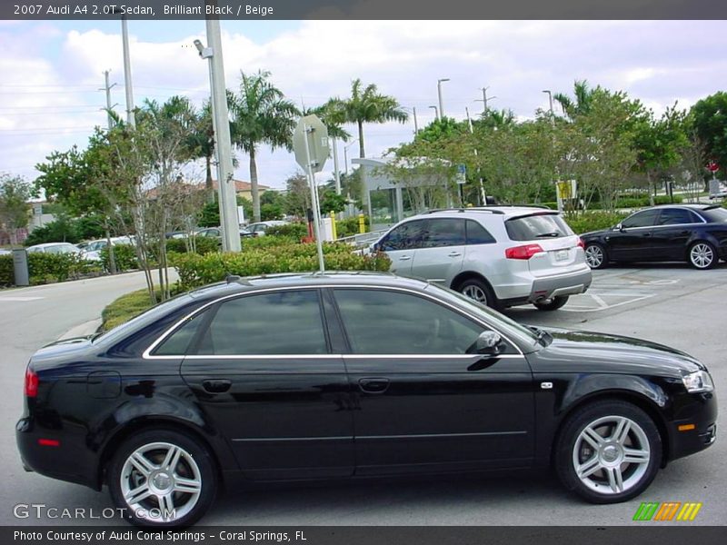 Brilliant Black / Beige 2007 Audi A4 2.0T Sedan