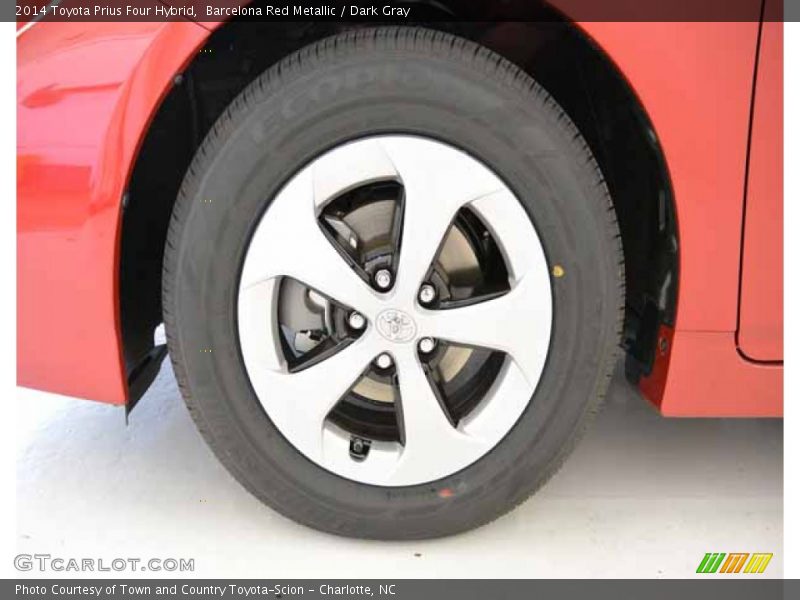 Barcelona Red Metallic / Dark Gray 2014 Toyota Prius Four Hybrid
