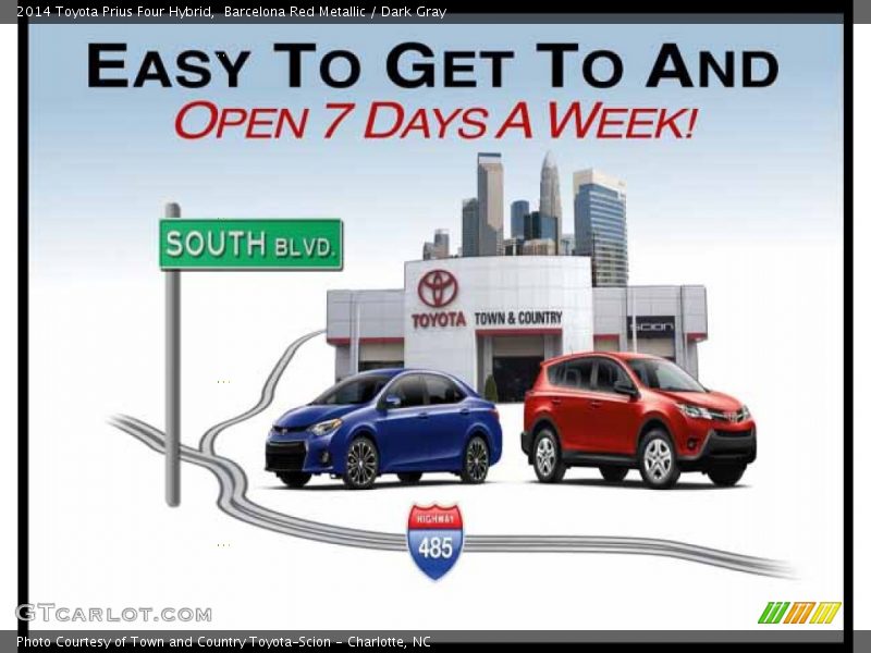 Barcelona Red Metallic / Dark Gray 2014 Toyota Prius Four Hybrid