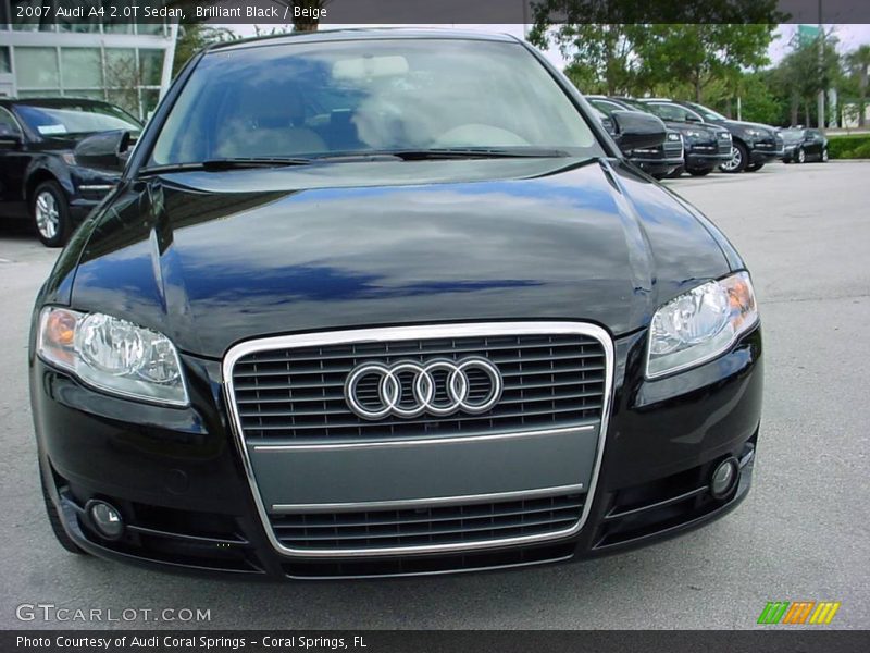 Brilliant Black / Beige 2007 Audi A4 2.0T Sedan