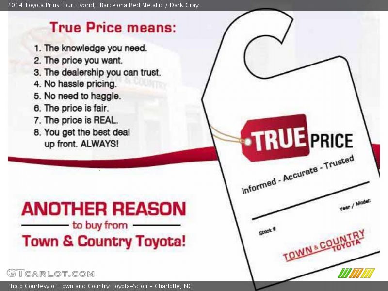 Barcelona Red Metallic / Dark Gray 2014 Toyota Prius Four Hybrid