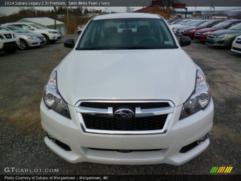 Satin White Pearl / Ivory 2014 Subaru Legacy 2.5i Premium