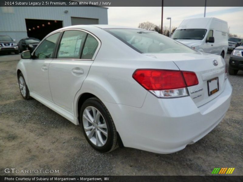 Satin White Pearl / Ivory 2014 Subaru Legacy 2.5i Premium
