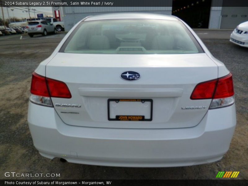 Satin White Pearl / Ivory 2014 Subaru Legacy 2.5i Premium