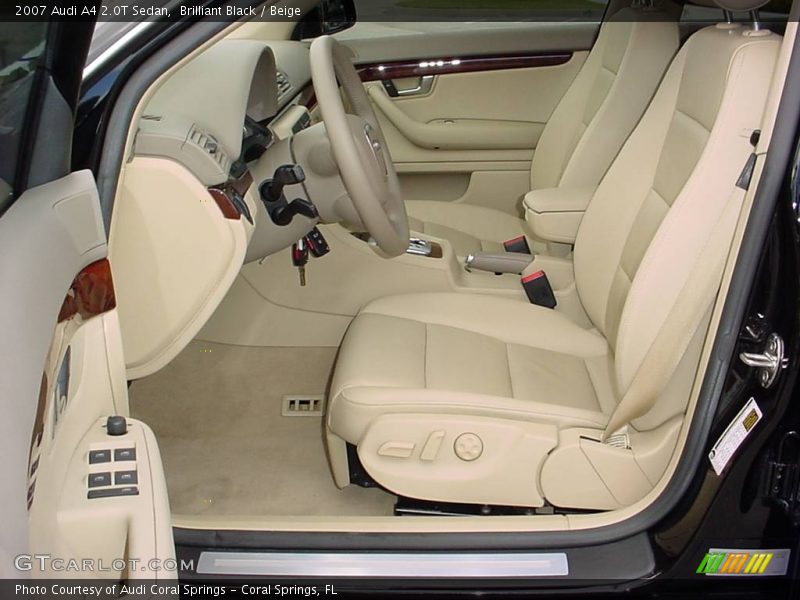 Brilliant Black / Beige 2007 Audi A4 2.0T Sedan