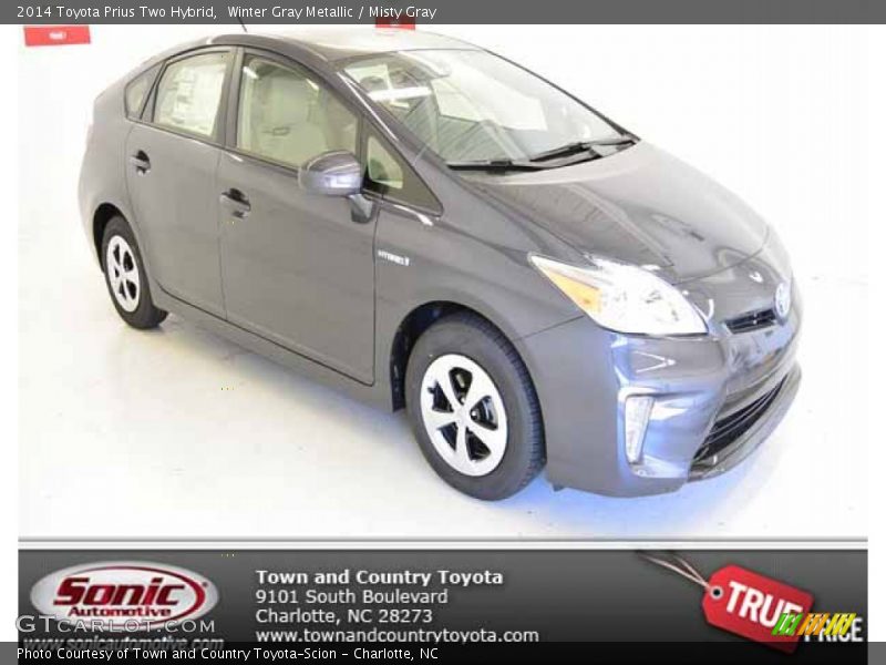 Winter Gray Metallic / Misty Gray 2014 Toyota Prius Two Hybrid