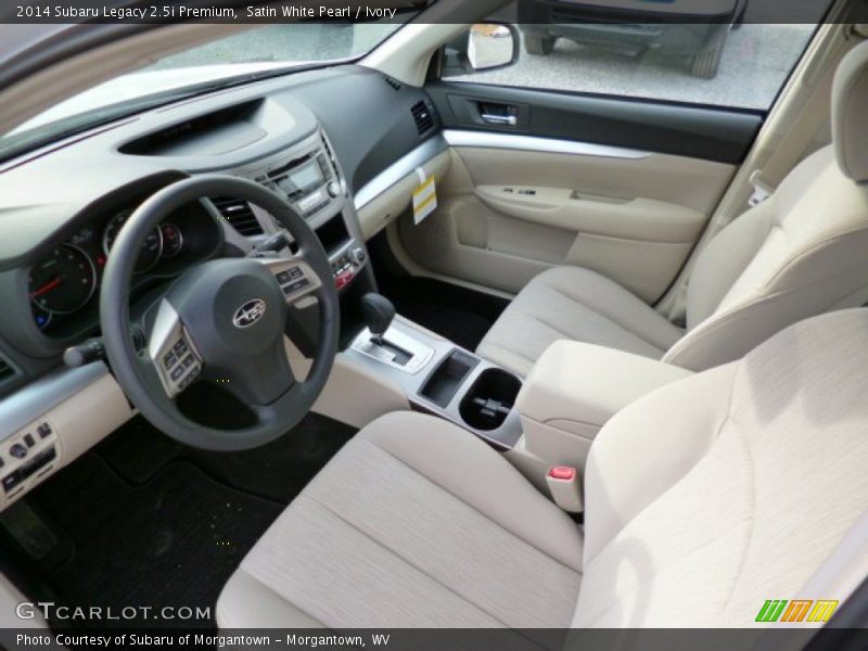 Satin White Pearl / Ivory 2014 Subaru Legacy 2.5i Premium